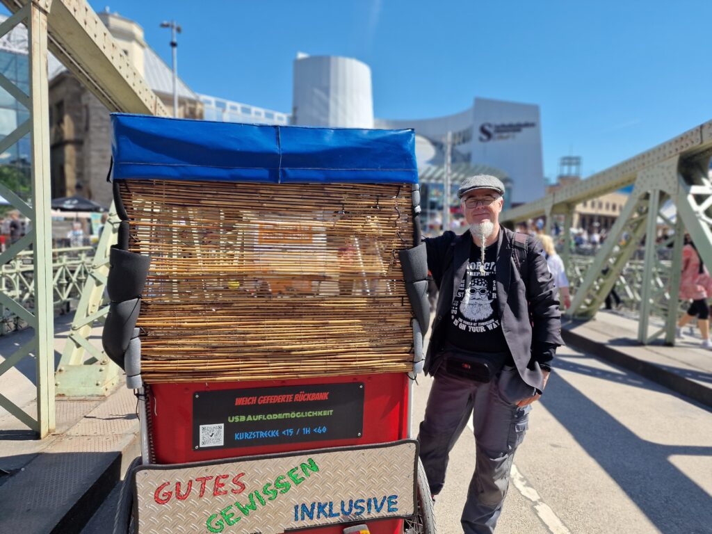Rikscha am Schokoladenmuseum
